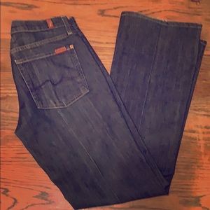 7 FAM Flare Stretch Jeans dark wash 31x32.5